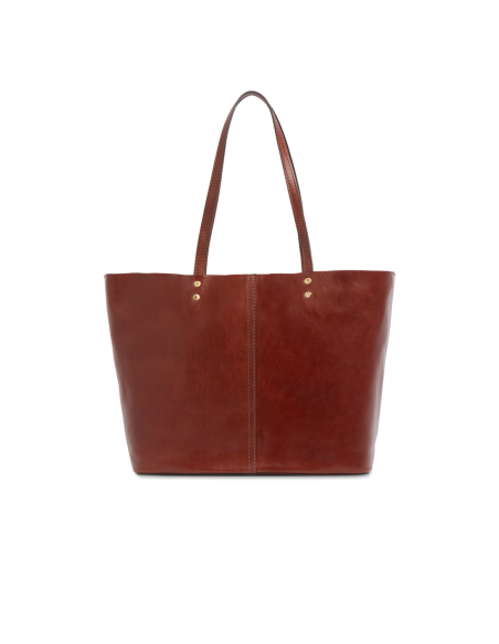 Borsa shopper in pelle con pochette interna The Bridge Lisa – Marrone/Oro - foto 3