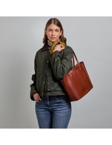 Borsa shopper in pelle con pochette interna The Bridge Lisa – Marrone/Oro - foto 5