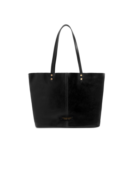 Borsa shopper in pelle con pochette interna The Bridge Lisa – Nero/Oro - foto 1
