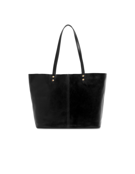 Borsa shopper in pelle con pochette interna The Bridge Lisa – Nero/Oro - foto 3
