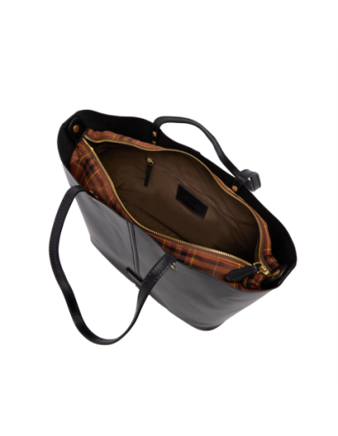 Borsa shopper in pelle con pochette interna The Bridge Lisa – Nero/Oro - foto 4