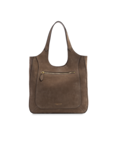 Borsa hobo in pelle nabuk The Bridge Luce Soft – Greige/Oro - foto 1