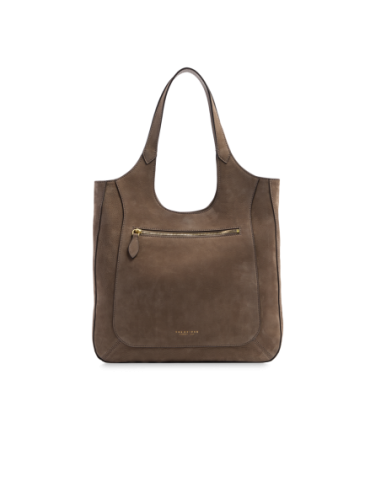 Borsa hobo in pelle nabuk The Bridge Luce Soft – Greige/Oro - foto 1