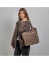 Borsa hobo in pelle nabuk The Bridge Luce Soft – Greige/Oro Borsa hobo in pelle nabuk The Bridge Luce Soft – Greige/Oro