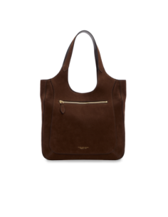 Borsa hobo in pelle nabuk The Bridge Luce Soft – Moka/Oro - foto 1