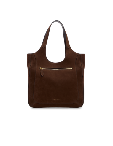 Borsa hobo in pelle nabuk The Bridge Luce Soft – Moka/Oro - foto 1