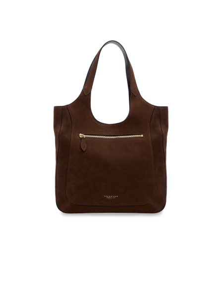 Borsa hobo in pelle nabuk The Bridge Luce Soft – Moka/Oro - foto 1