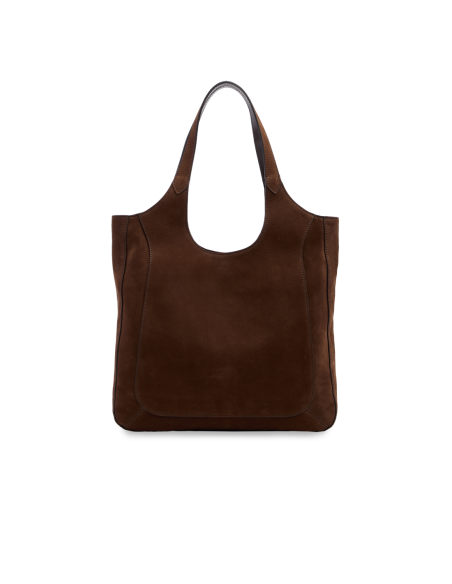 Borsa hobo in pelle nabuk The Bridge Luce Soft – Moka/Oro - foto 3