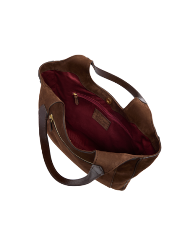 Borsa hobo in pelle nabuk The Bridge Luce Soft – Moka/Oro - foto 4