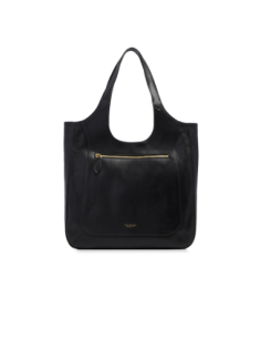 Borsa hobo in pelle con grana The Bridge Luce Soft – Nero/Oro - foto 1