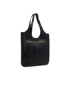 Borsa hobo in pelle con grana The Bridge Luce Soft – Nero/Oro - foto 1 2