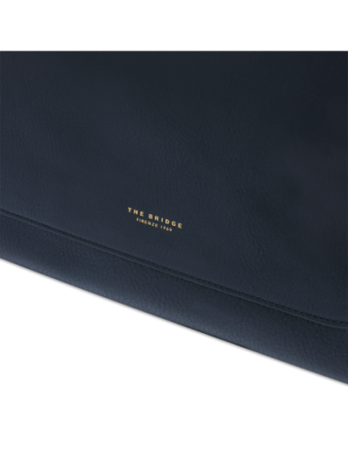 Borsa hobo in pelle con grana The Bridge Luce Soft – Nero/Oro - foto 5