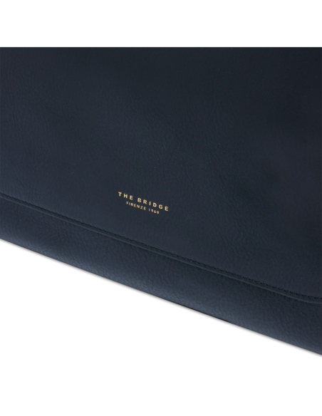 Borsa hobo in pelle con grana The Bridge Luce Soft – Nero/Oro - foto 5