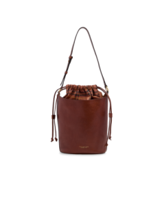 Borsa secchiello in pelle con sacca interna The Bridge Luce Soft – Marrone/Oro - foto 1