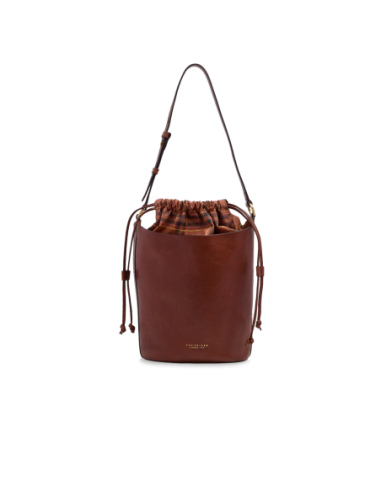 Borsa secchiello in pelle con sacca interna The Bridge Luce Soft – Marrone/Oro - foto 1
