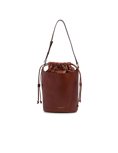Borsa secchiello in pelle con sacca interna The Bridge Luce Soft – Marrone/Oro - foto 1