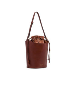Borsa secchiello in pelle con sacca interna The Bridge Luce Soft – Marrone/Oro - foto 1 2