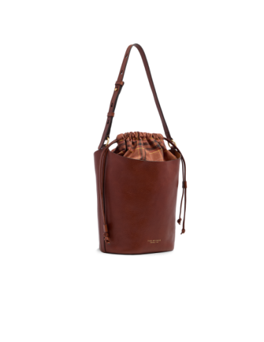 Borsa secchiello in pelle con sacca interna The Bridge Luce Soft – Marrone/Oro - foto 2