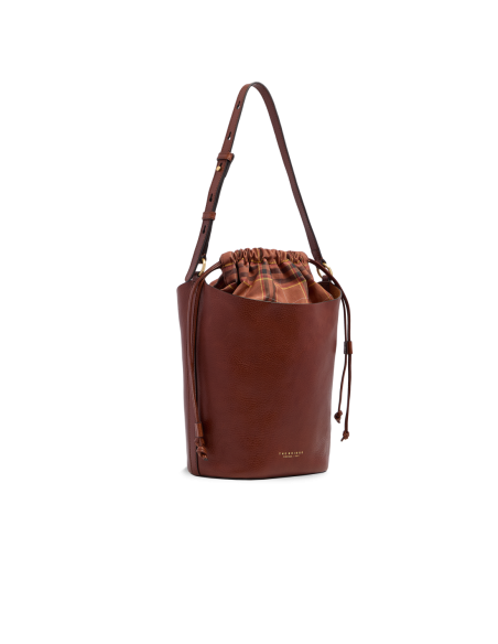 Borsa secchiello in pelle con sacca interna The Bridge Luce Soft – Marrone/Oro - foto 2