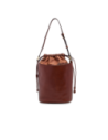 Borsa secchiello in pelle con sacca interna The Bridge Luce Soft – Marrone/Oro