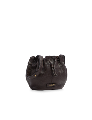 Borsa secchiello in pelle con coulisse The Bridge Marisa – Moka/Oro - foto 2