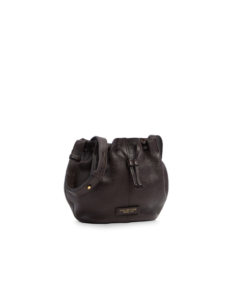Borsa secchiello in pelle con coulisse The Bridge Marisa – Moka/Oro - foto 2