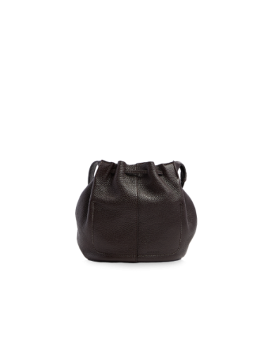 Borsa secchiello in pelle con coulisse The Bridge Marisa – Moka/Oro - foto 3