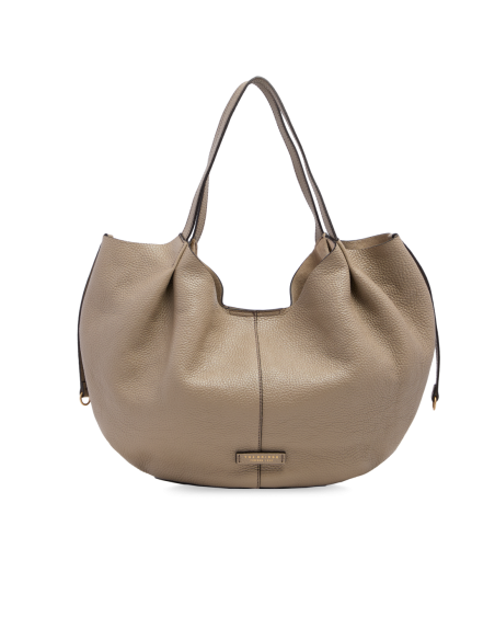 Borsa shopping in pelle con pochette removibile The Bridge Marisa – Greige/Oro - foto 1