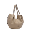 Borsa shopping in pelle con pochette removibile The Bridge Marisa – Greige/Oro