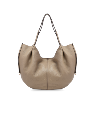 Borsa shopping in pelle con pochette removibile The Bridge Marisa – Greige/Oro - foto 3
