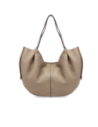 Borsa shopping in pelle con pochette removibile The Bridge Marisa – Greige/Oro