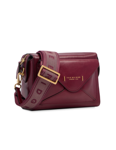 Borsa a tracolla camera case in pelle The Bridge Frida – Barolo/Oro - foto 3
