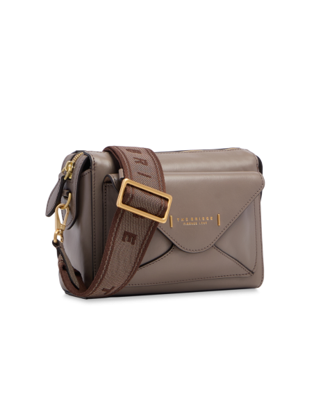 Borsa a tracolla camera case in pelle The Bridge Frida – Greige/Oro - foto 3
