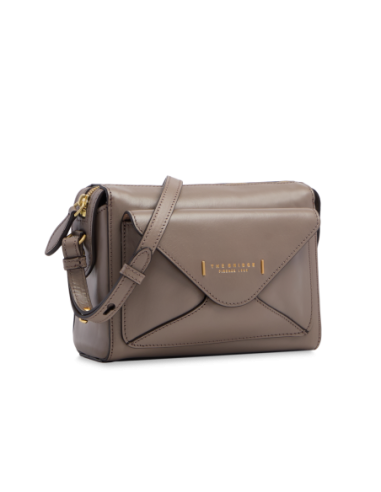 Borsa a tracolla camera case in pelle The Bridge Frida – Greige/Oro - foto 4