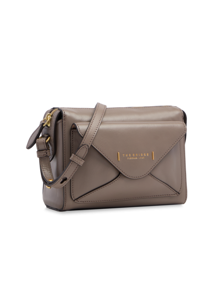 Borsa a tracolla camera case in pelle The Bridge Frida – Greige/Oro - foto 4