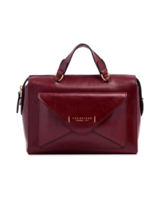 Bauletto in pelle con tasca frontale a busta The Bridge Frida – Barolo/Oro - foto 1