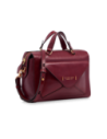 Bauletto in pelle con tasca frontale a busta The Bridge Frida – Barolo/Oro