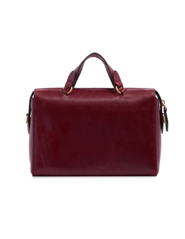 Bauletto in pelle con tasca frontale a busta The Bridge Frida – Barolo/Oro - foto 3