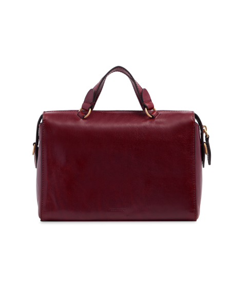 Bauletto in pelle con tasca frontale a busta The Bridge Frida – Barolo/Oro - foto 3