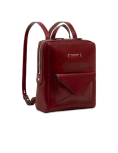 Zaino donna in pelle con tasca frontale The Bridge Frida – Barolo/Oro - foto 1 2