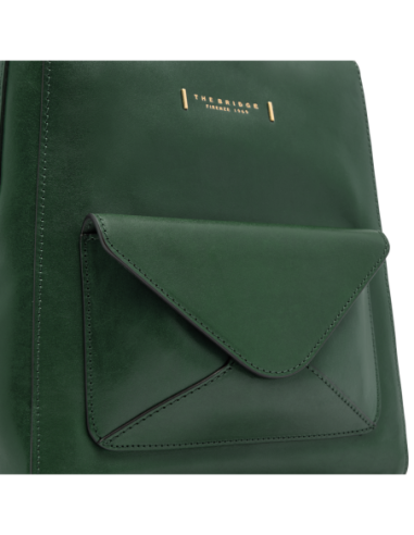 Zaino donna in pelle con tasca frontale The Bridge Frida – Pino/Oro - foto 5