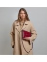 Borsa a tracolla a busta in pelle con zip The Bridge Frida – Barolo/Oro Borsa a tracolla a busta in pelle con zip The Bridge Frida – Barolo/Oro