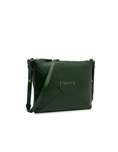 Borsa a tracolla a busta in pelle con zip The Bridge Frida – Pino/Oro - foto 2