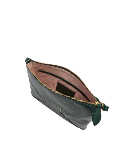 Borsa a tracolla a busta in pelle con zip The Bridge Frida – Pino/Oro - foto 4
