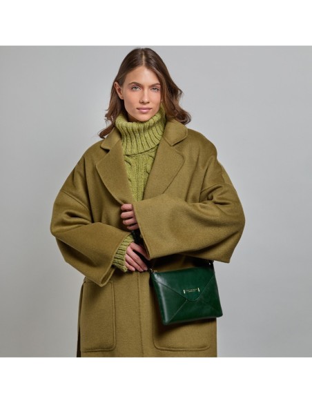 Borsa a tracolla a busta in pelle con zip The Bridge Frida – Pino/Oro - foto 6
