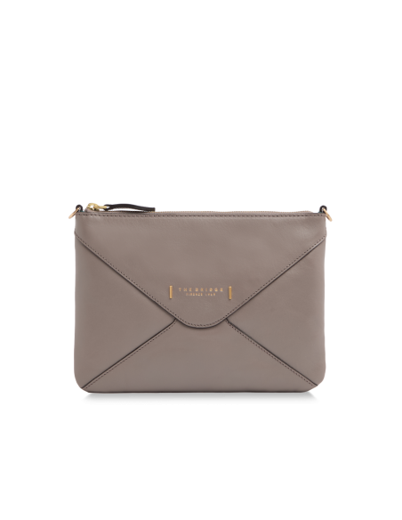 Borsa a tracolla a busta in pelle con zip The Bridge Frida – Greige/Oro - foto 1