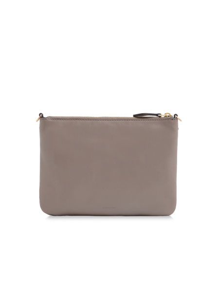 Borsa a tracolla a busta in pelle con zip The Bridge Frida – Greige/Oro - foto 3