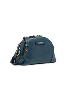 Borsa a tracolla camera case in pelle The Bridge Magda – Notte/Oro - foto 1 2