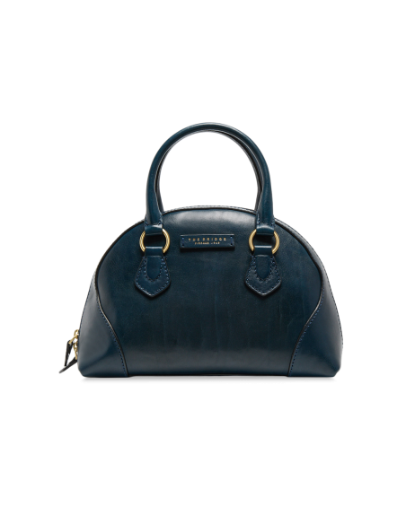 Borsa a mano in pelle con tracolla e silhouette arrotondata The Bridge Magda – Notte/Oro - foto 1