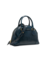 Borsa a mano in pelle con tracolla e silhouette arrotondata The Bridge Magda – Notte/Oro